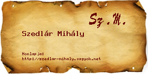 Szedlár Mihály névjegykártya