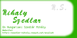 mihaly szedlar business card